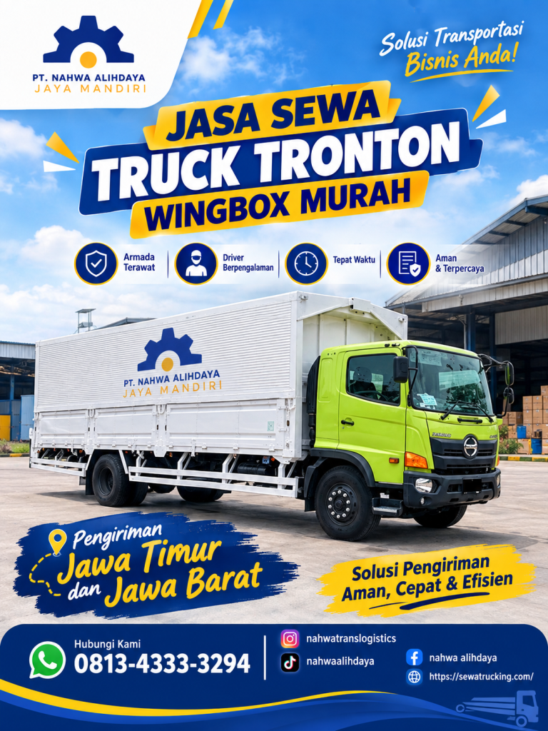 Sewa truk tronton wingbox Pasuruan ke Karawang Barat