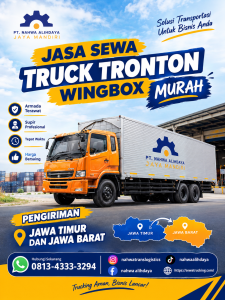 sewa truck tronton wingbox Sidoarjo Tangerang