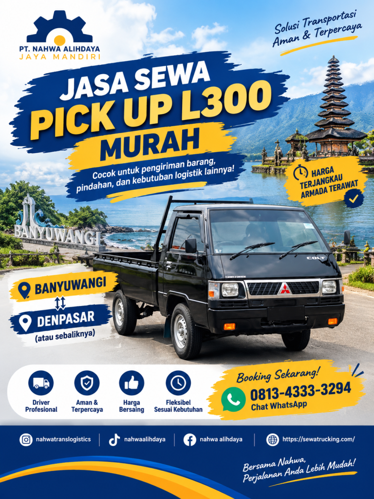 Jasa sewa pick up L300 pengiriman Banyuwangi ke Denpasar Selatan