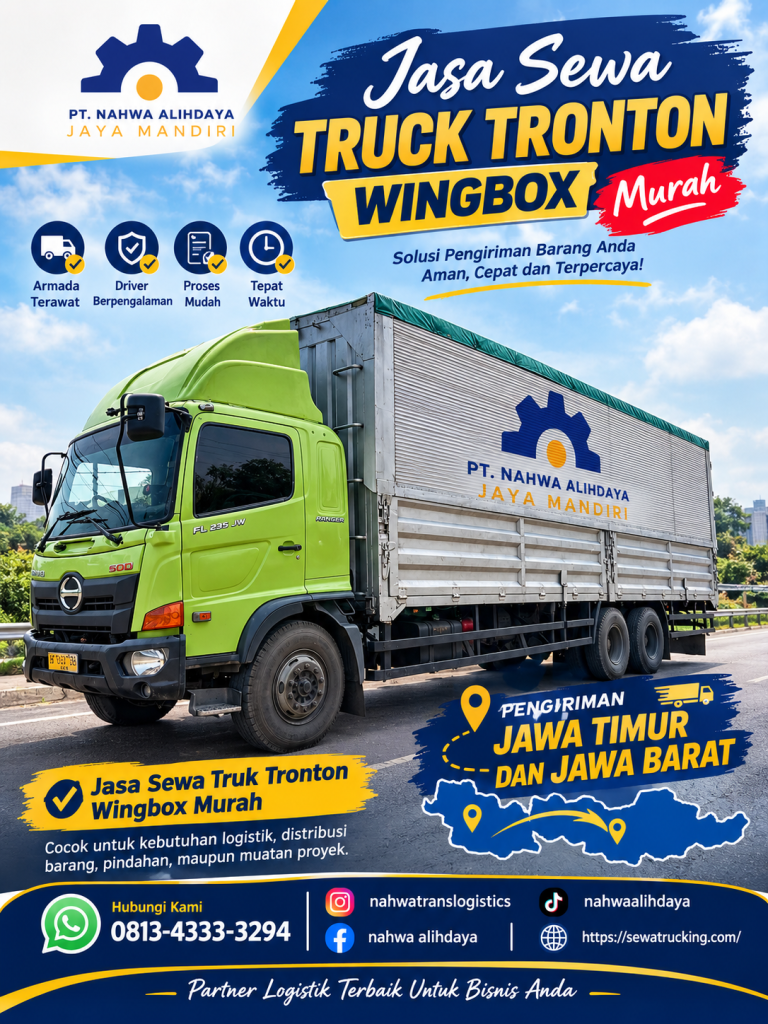 Truck tronton wingbox untuk pengiriman Pasuruan Bekasi