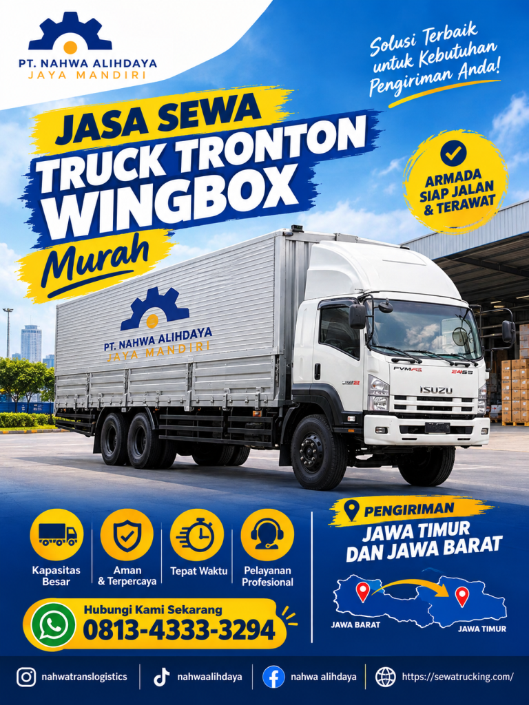 Truck tronton wingbox untuk pengiriman Sidoarjo Cikarang