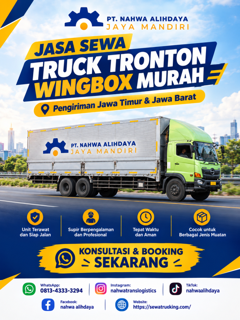 Truck tronton wingbox untuk pengiriman Malang Bekasi